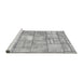 Sideview of Machine Washable Abstract Gray Modern Rug, wshabs5613gry