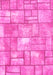 Machine Washable Abstract Pink Modern Rug, wshabs5613pnk