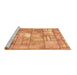 Sideview of Machine Washable Abstract Brown Modern Rug, wshabs5613brn