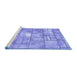 Sideview of Machine Washable Abstract Blue Modern Rug, wshabs5613blu