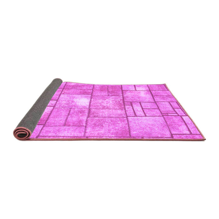 Sideview of Abstract Purple Modern Rug, abs5613pur