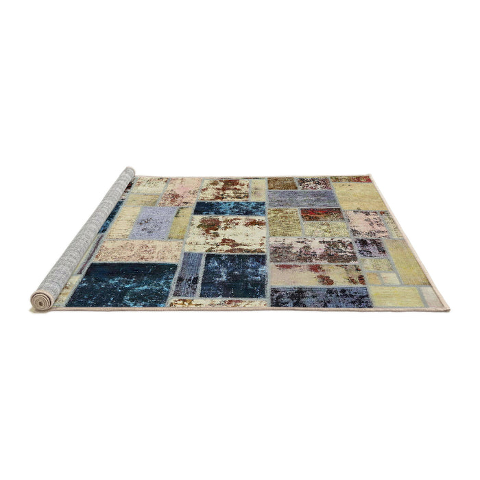Sideview of Machine Washable Abstract Ash Gray Rug, wshabs5614