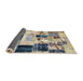 Sideview of Abstract Ash Gray Patchwork Rug, abs5614
