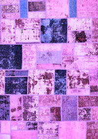 Patchwork Purple Transitional Rug, abs5614pur