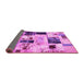 Sideview of Patchwork Pink Transitional Rug, abs5614pnk