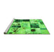 Sideview of Machine Washable Patchwork Green Transitional Area Rugs, wshabs5614grn