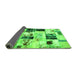 Sideview of Patchwork Green Transitional Rug, abs5614grn