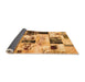 Sideview of Patchwork Orange Transitional Rug, abs5614org