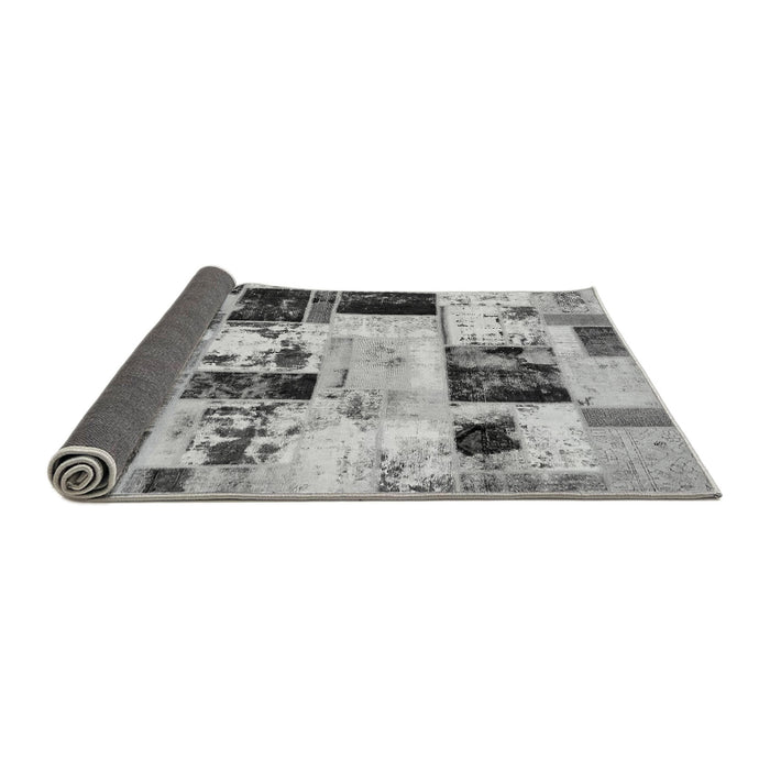 Sideview of Patchwork Gray Transitional Rug, abs5614gry