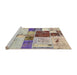 Sideview of Machine Washable Abstract Mauve Taupe Purple Rug, wshabs5615