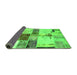 Sideview of Patchwork Green Transitional Rug, abs5615grn