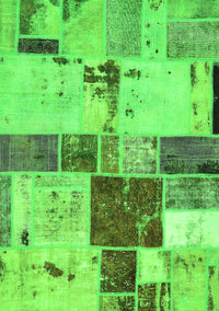 Patchwork Green Transitional Rug, abs5615grn