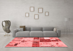 Transitional Red Washable Rugs