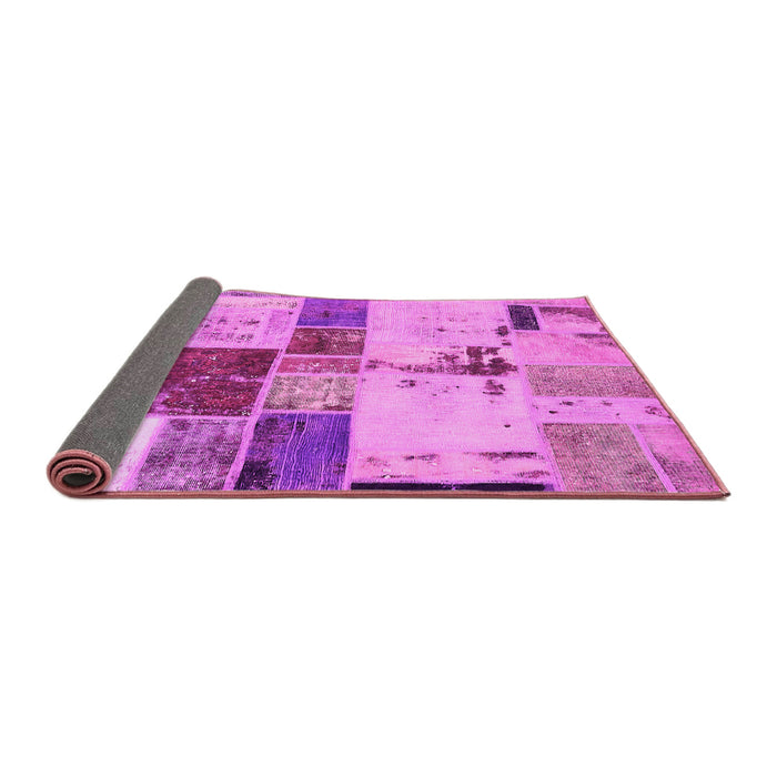 Sideview of Patchwork Pink Transitional Rug, abs5615pnk