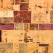 Square Patchwork Orange Transitional Rug, abs5615org