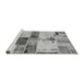 Sideview of Machine Washable Patchwork Gray Transitional Rug, wshabs5615gry