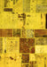 Patchwork Yellow Transitional Rug, abs5615yw