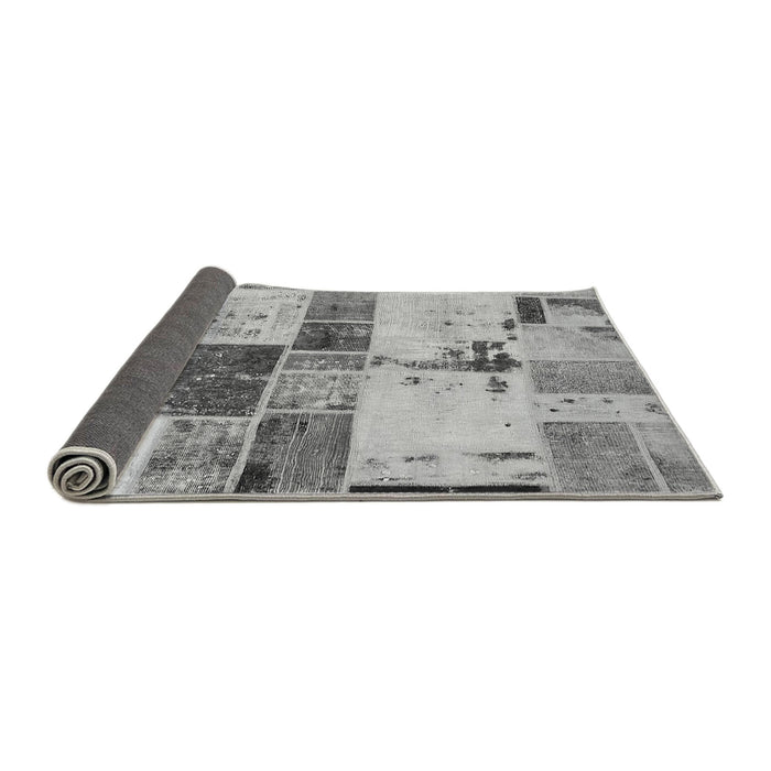 Sideview of Patchwork Gray Transitional Rug, abs5615gry