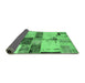 Sideview of Patchwork Emerald Green Transitional Rug, abs5615emgrn