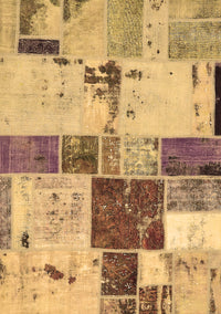 Patchwork Brown Transitional Rug, abs5615brn