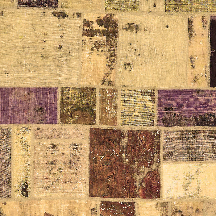 Patchwork Brown Transitional Rug, abs5615brn