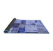 Sideview of Patchwork Blue Transitional Rug, abs5615blu