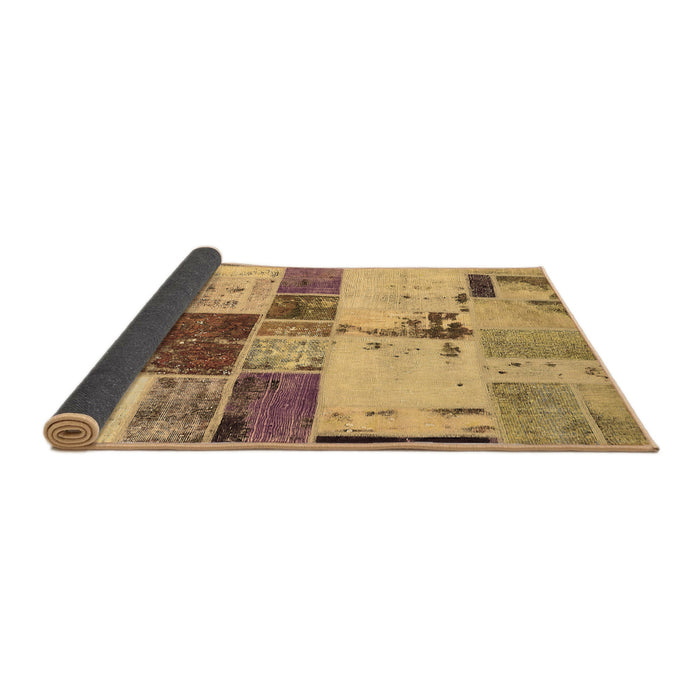 Sideview of Patchwork Brown Transitional Rug, abs5615brn