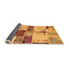 Sideview of Patchwork Orange Transitional Rug, abs5615org