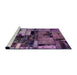 Sideview of Machine Washable Abstract Plum Purple Rug, wshabs5616