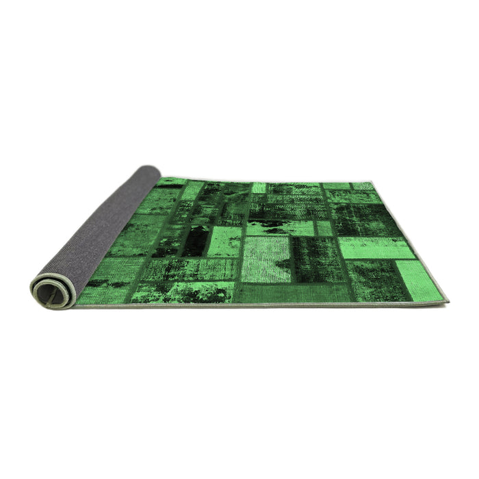 Sideview of Patchwork Emerald Green Transitional Rug, abs5616emgrn