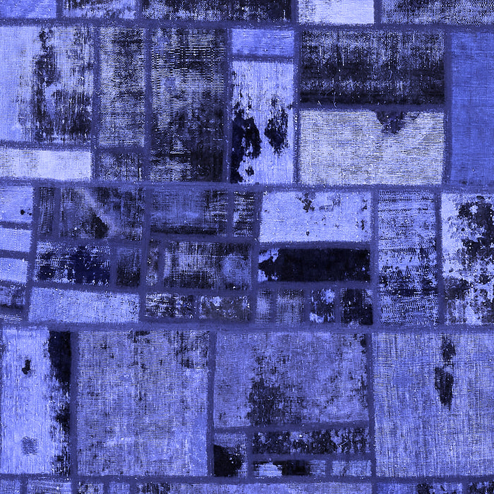 Patchwork Blue Transitional Rug, abs5616blu