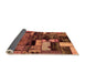 Sideview of Patchwork Orange Transitional Rug, abs5616org