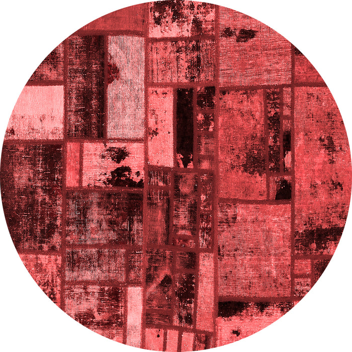 Machine Washable Patchwork Red Transitional Rug, wshabs5616red