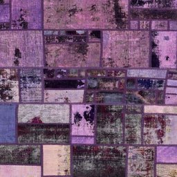 Square Machine Washable Abstract Plum Purple Rug, wshabs5616