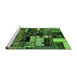 Sideview of Machine Washable Patchwork Green Transitional Area Rugs, wshabs5616grn