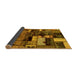 Sideview of Patchwork Yellow Transitional Rug, abs5616yw