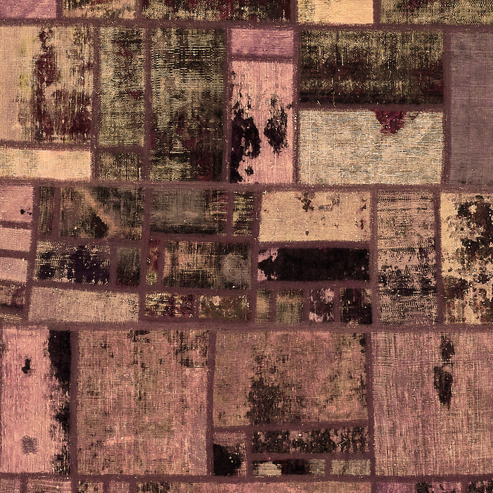 Patchwork Brown Transitional Rug, abs5616brn