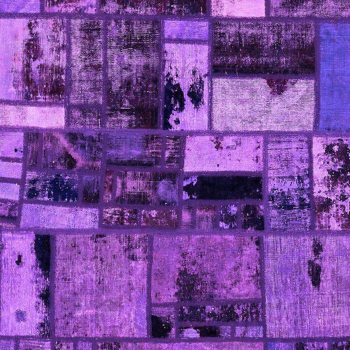 Patchwork Purple Transitional Rug, abs5616pur