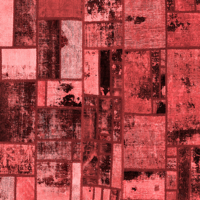 Patchwork Red Transitional Rug, abs5616red
