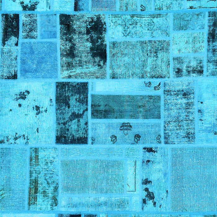 Patchwork Light Blue Transitional Rug, abs5617lblu