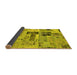 Sideview of Patchwork Yellow Transitional Rug, abs5617yw