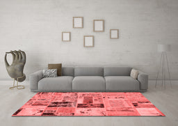 Transitional Red Washable Rugs