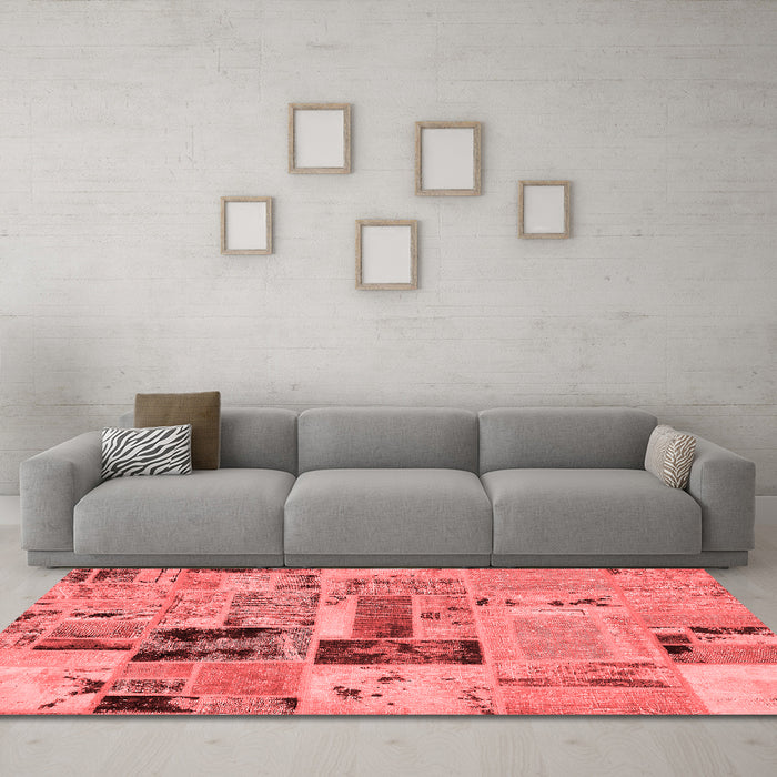 Transitional Red Washable Rugs