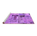 Sideview of Machine Washable Patchwork Pink Transitional Rug, wshabs5617pnk