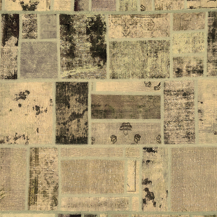 Patchwork Brown Transitional Rug, abs5617brn