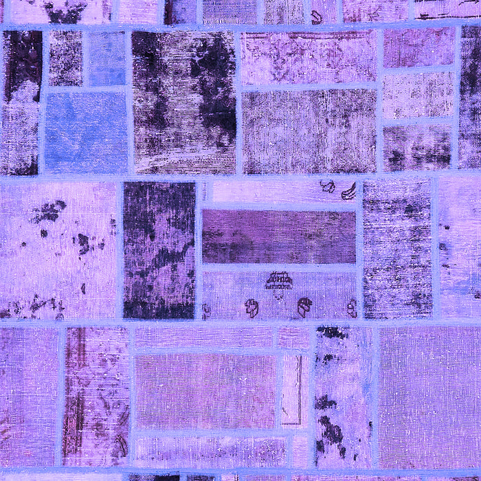 Patchwork Purple Transitional Rug, abs5617pur