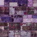 Square Abstract Lavender Purple Patchwork Rug, abs5618