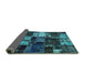 Sideview of Patchwork Turquoise Transitional Rug, abs5618turq