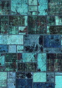 Patchwork Turquoise Transitional Rug, abs5618turq