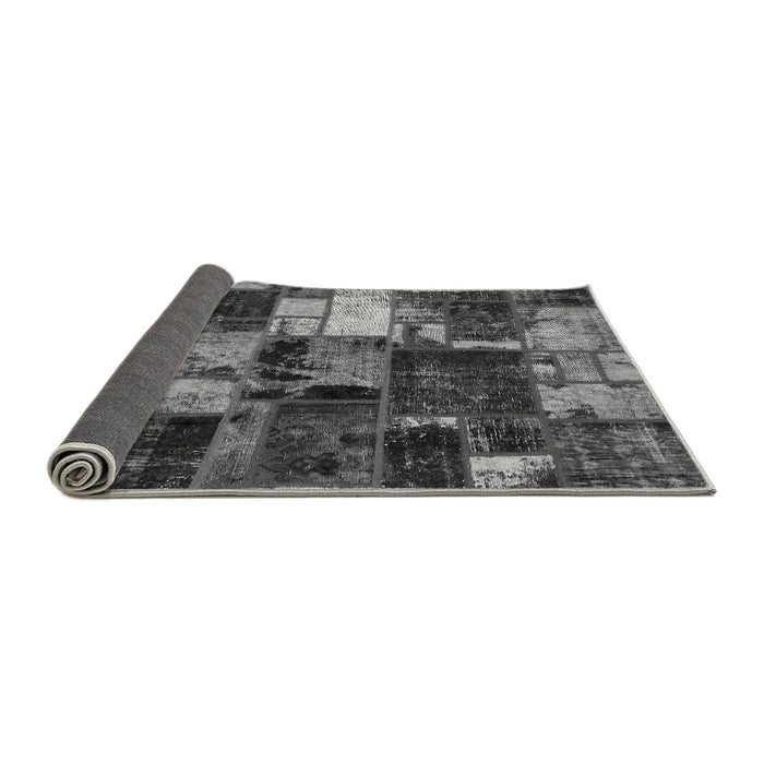 Sideview of Patchwork Gray Transitional Rug, abs5618gry